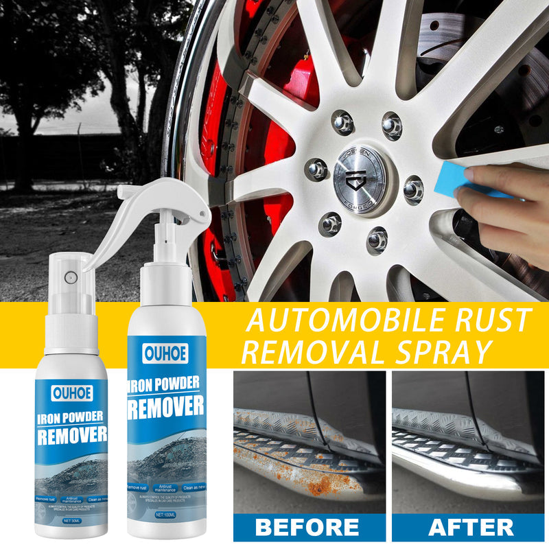 OUHOE Rust Removal Spray for Cars – Powerful Rust & Stain Remover, Car Cleaning Solution for Removing Rust, Dirt & Grime – Easy Spray & Wipe Formula
